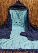 Coco Silk Sky Blue Festival Wear Embroidery Work Dress Material